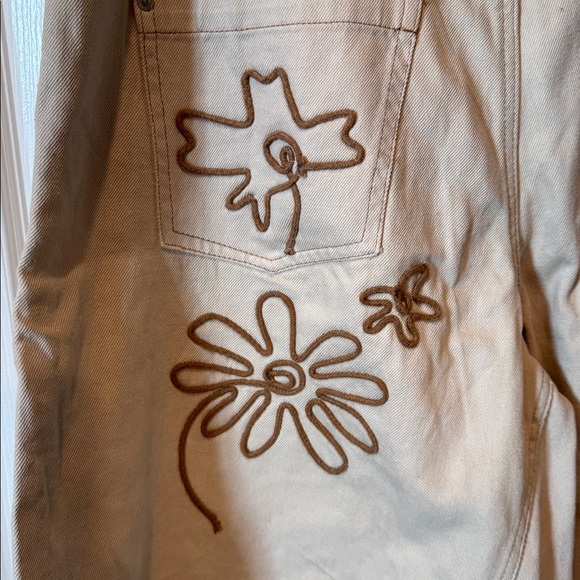 Free People We The Free Beige Shorts Sz 33 - Picture 6 of 6